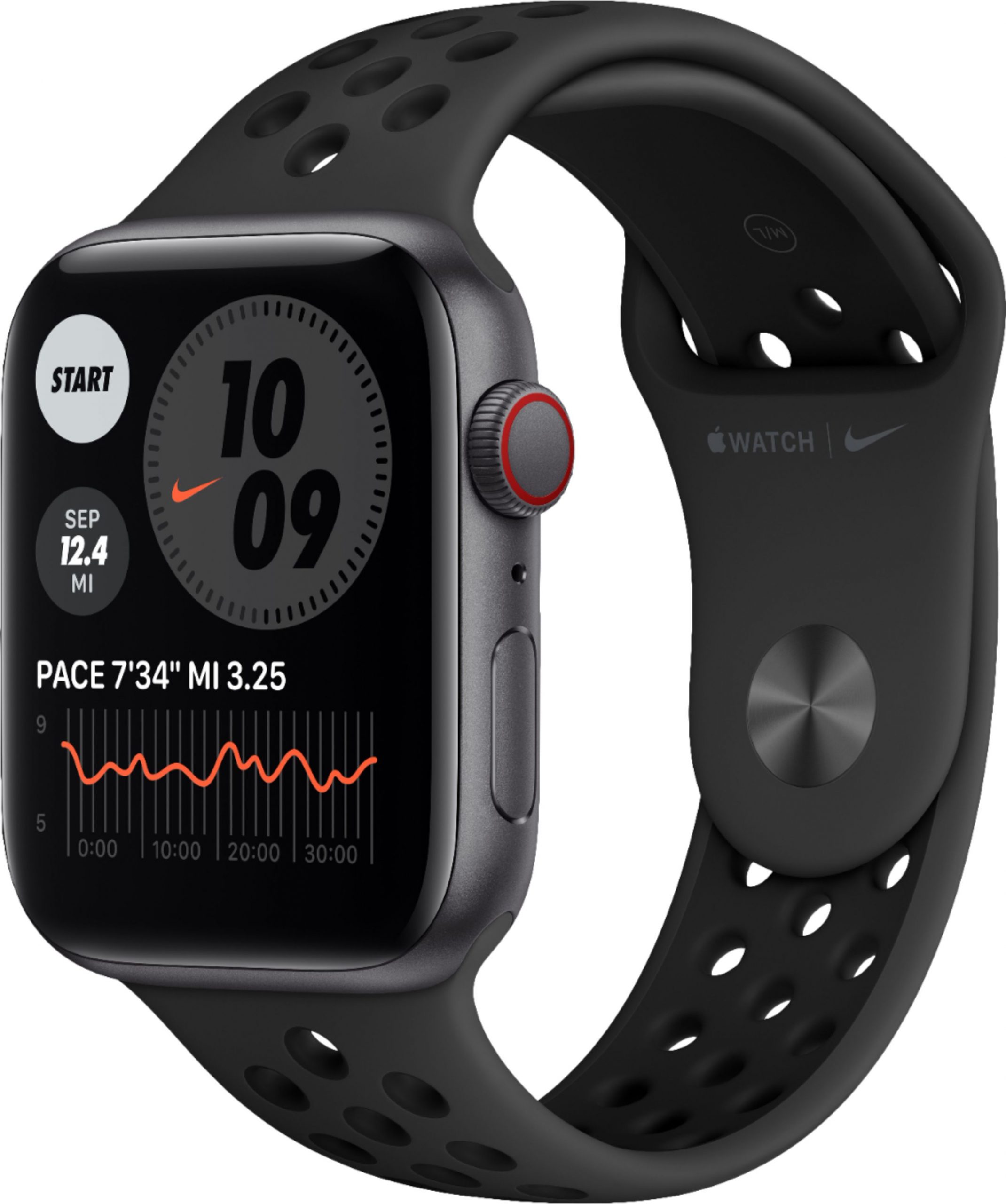 Apple Watch Nike SE (GPS + Cellular) 44mm Space Gray Aluminum Case with