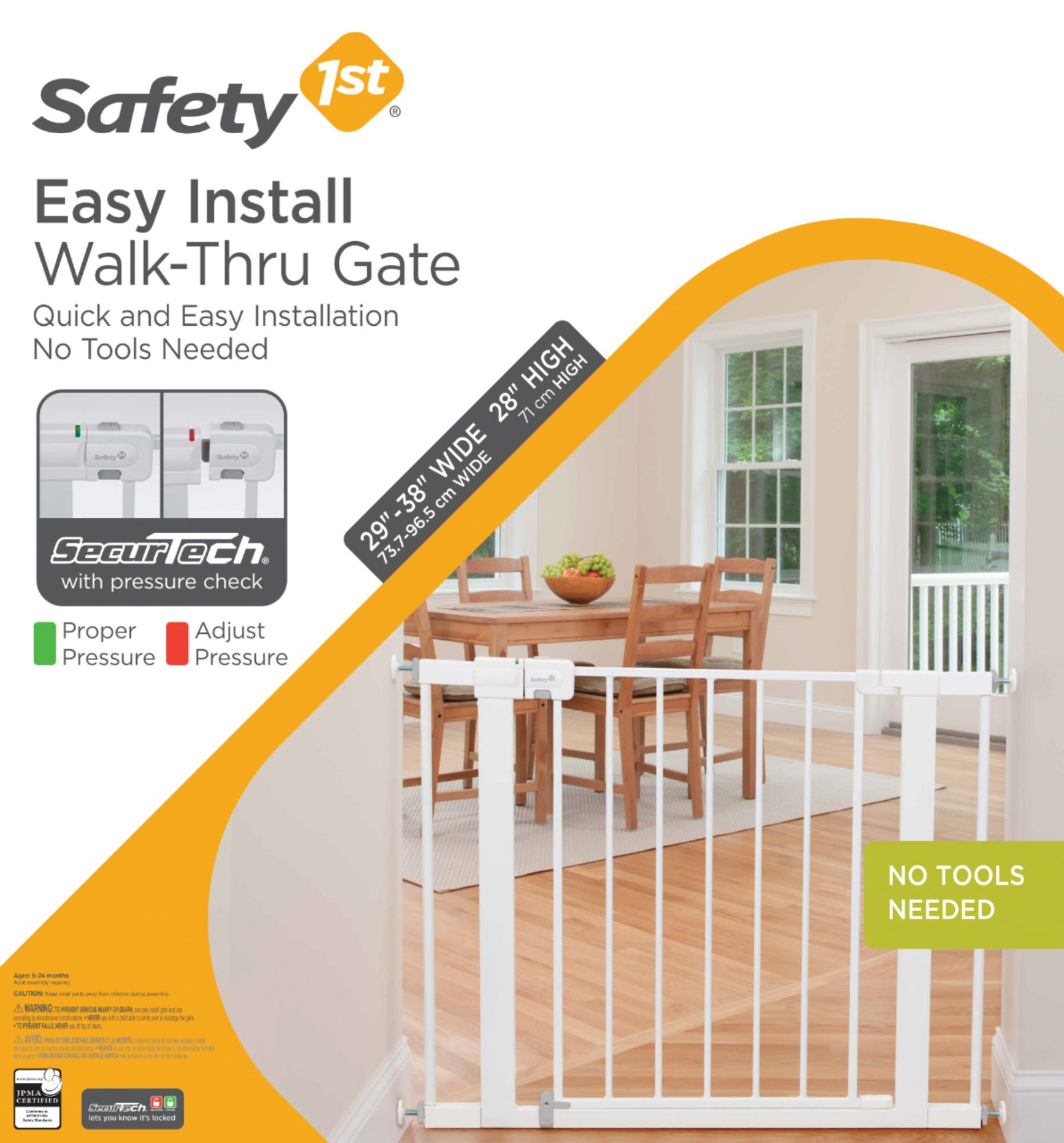 Safety 1st Easy Install WalkThrough Gate White ExerciseN